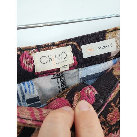 Chino by Anthropologie Women's Floral Print Relaxed Fit Pants Size 28‎ - Picture 8 of 9